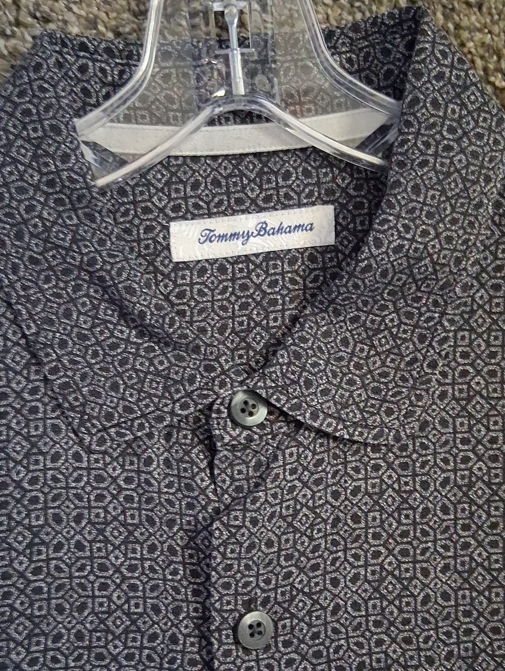 Tommy Bahama Silk Button Down Pattern Shirt. Beach Resortwear XLT - Picture 3 of 8